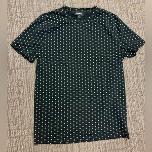 Express Men's Black and White Geometric Tee